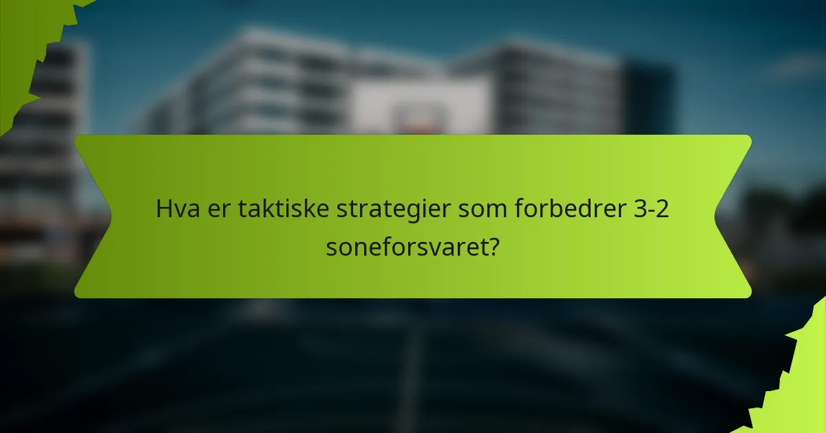 Hva er taktiske strategier som forbedrer 3-2 soneforsvaret?